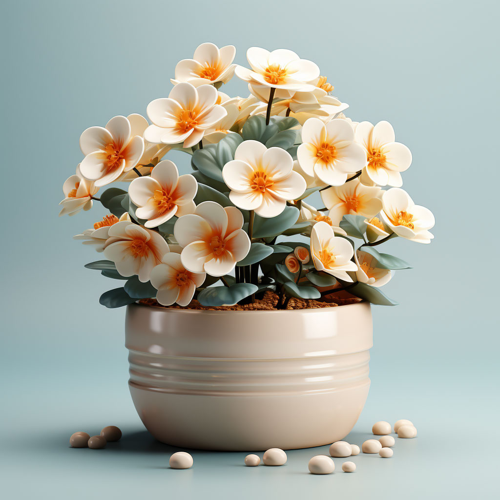 a-3d-white-flower-pot